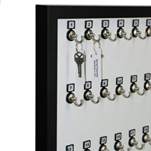 Key Rack, Key Stand # 40MNF Extra Space Framed 40 Bolted Metal Hook with Number Plate and Hidden Hangers for Executive Offices (40 Sets of Tag & Ring Included)