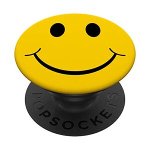 vintage retro classic 70s yellow happy face popsockets swappable popgrip