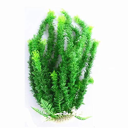 1Pc Green Large Aquarium Plants Plastic Fish Tank Plants Aquarium Decor 16.5 Inches