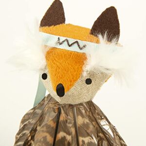 SmartyKat Toss-A-Fox Feather Toss & Chase Cat Toy, Randomly Selected Color - Brown OR White, One Size