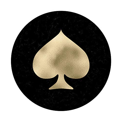 Spades Playing Card Symbol PopSockets PopGrip: Swappable Grip for Phones & Tablets