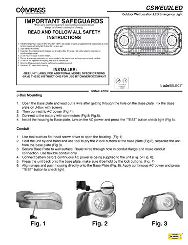 Hubbell Industrial CSWEU2LED Emergency LED Light, White