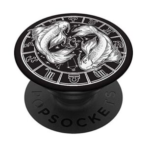 pisces astrology zodiac sign phone mount popsockets popgrip: swappable grip for phones & tablets