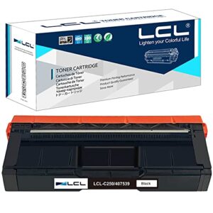 lcl remanufactured toner cartridge replacement for ricoh 407539 sp c250dn sp c250sf c261sfnw c261dnw sp c260dnw sp c260sfnw (1-pack black)