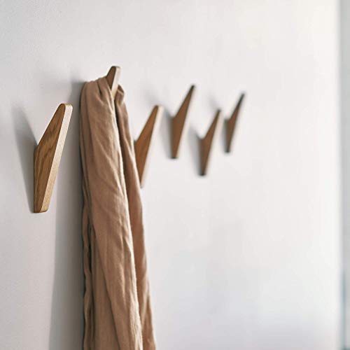 Oak wood wall hooks GATIS - Natural