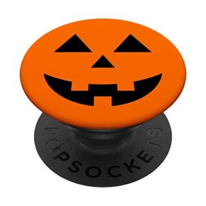 spooky jack-o-lantern halloween pumpkin popsockets popgrip: swappable grip for phones & tablets