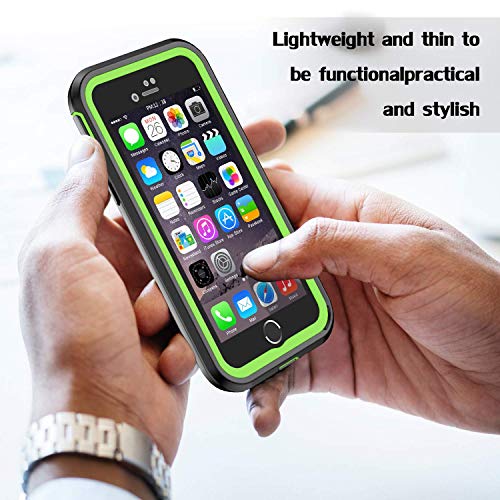 ImpactStrong iPhone 7/8 Case, Ultra Protective Case with Built-in Clear Screen Protector Full Body Cover for iPhone 7 2016 /iPhone 8 2017 (Lime Green)