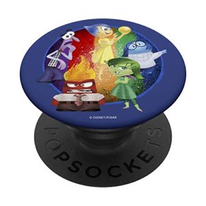disney pixar inside out joy fear anger sadness disgust popsockets popgrip: swappable grip for phones & tablets