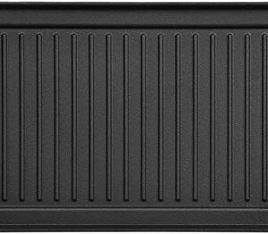 Amazon Basics Pre-Seasoned Cast Iron Reversible Rectangular Grill/Griddle, Black, 20 x 10.39 x 0.98 inch