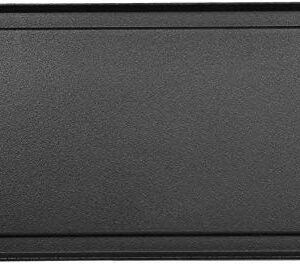 Amazon Basics Pre-Seasoned Cast Iron Reversible Rectangular Grill/Griddle, Black, 20 x 10.39 x 0.98 inch