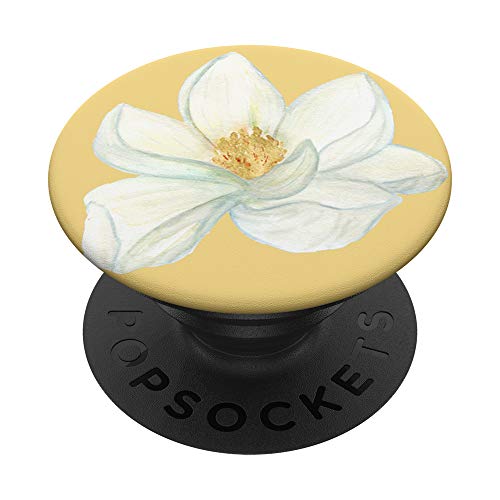 Magnolia Watercolor, Cream & Golden Yellow for Women Teens PopSockets PopGrip: Swappable Grip for Phones & Tablets