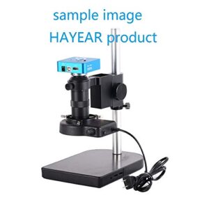 HAYEAR Lab Bracket Industry Stereo Digital Microscope Platform Camera Table Stand 50mm and 40mm Dual Ring Holder Gear