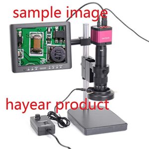 HAYEAR Lab Bracket Industry Stereo Digital Microscope Platform Camera Table Stand 50mm and 40mm Dual Ring Holder Gear