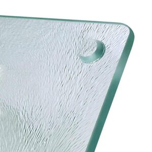 Murrey Home Glass Cutting Board for Kitchen Dishwasher Safe with Rubber Feet,Large Round Tempered Glass Cutting Board Set of 4