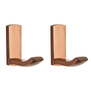 Aothpher 2 Pack Wall Mounted Copper Towel Robe Hook Bath Kitchen Heavy Duty,Rose Gold Polished