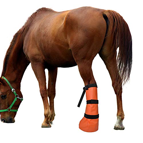 yeezo Hoof Soaking Bag Horse Soaking Boot Hooves Wrapped Easy Soaker Treating Bags with EVA Pad Pack of 2