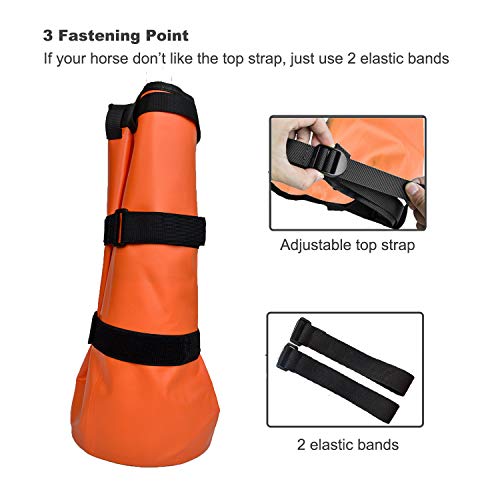 yeezo Hoof Soaking Bag Horse Soaking Boot Hooves Wrapped Easy Soaker Treating Bags with EVA Pad Pack of 2