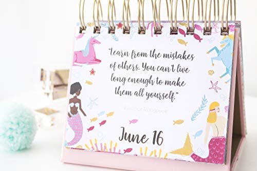 bloom daily planners Undated Perpetual Desk Easel - Religious Inspirational Standing Desktop Flip Calendar - Page a Day - (5.25" x 5.5") "She Believed She Could So She Did" by Writefully His