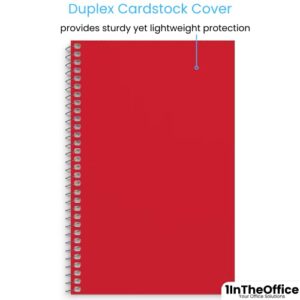 1InTheOffice 1-Subject Wirebound Notebook, College Ruled, 80 Sheets, Spiral Notebook 5x7, 7 3/4" x 5", 3/Pk