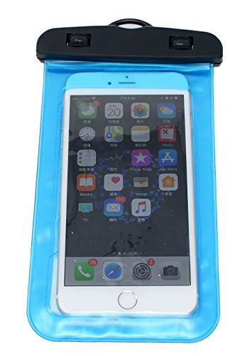 Adoretex Waterproof Case Dry Bag Pouch for Smartphone with Armband, 6"(PT-07) - Blue