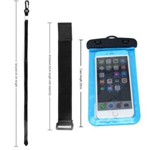 Adoretex Waterproof Case Dry Bag Pouch for Smartphone with Armband, 6"(PT-07) - Blue