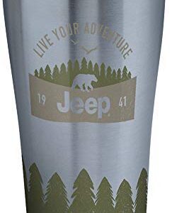 Tervis Jeep Live Your Adventure Triple Walled Insulated Tumbler Travel Cup Keeps Drinks Cold & Hot, 20oz Legacy, Stainless Steel