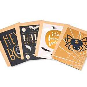 American Greetings Mini Halloween Cards Bundle, Halloween, Spider, Hey Boo (4-Count)