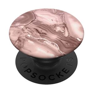 pink-marble-effect - rose-gold-effect-marbled-design popsockets popgrip: swappable grip for phones & tablets