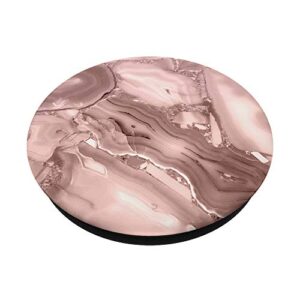 Pink-Marble-Effect - Rose-Gold-Effect-Marbled-Design PopSockets PopGrip: Swappable Grip for Phones & Tablets