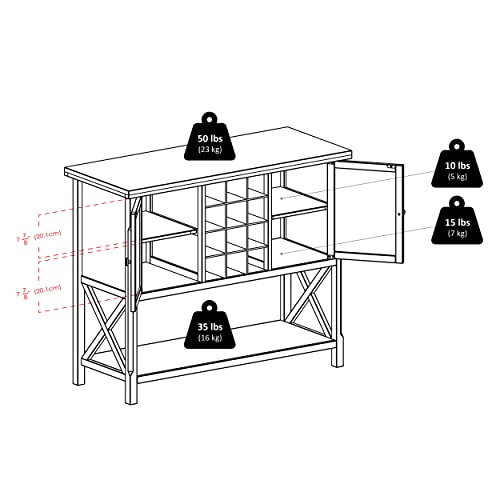 Winsome Xola Buffet Cabinet, Cappuccino