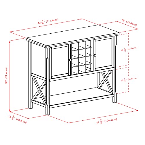 Winsome Xola Buffet Cabinet, Cappuccino