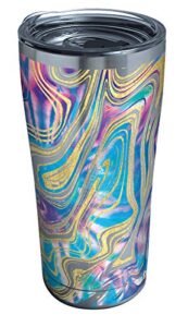 tervis tie dye swirl triple walled insulated tumbler travel cup keeps drinks cold & hot, 20oz - pastel, stainless steel