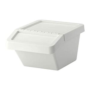 ikea sortera recycling bin with lid white 102.558.97 size 10 gallon