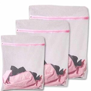 3pcs delicates mesh laundry bags net washer dryer bag travel laundry bag clothing zipper washing bags for laundry, blouse, bra, hosiery, stocking, underwear, lingerie, baby clothes