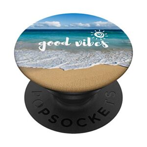good vibes ocean themed popsockets popgrip: swappable grip for phones & tablets