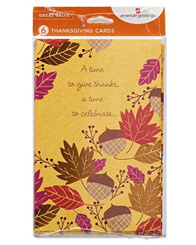 American Greetings Thanksgiving Cards, Mean So Much (6-Count)
