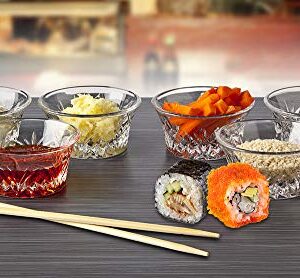 Godinger Bowl Set - Mini Crystal Prep, Dip, Dessert, Bar Dish Bowls - Set of 6, 2oz