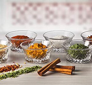 Godinger Bowl Set - Mini Crystal Prep, Dip, Dessert, Bar Dish Bowls - Set of 6, 2oz