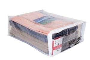 clear vinyl zippered storage bags 12 x 15 x 5 inch 10-pack