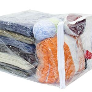 Clear Vinyl Zippered Storage Bags 15 x 18 x 12 Inch 10-Pack