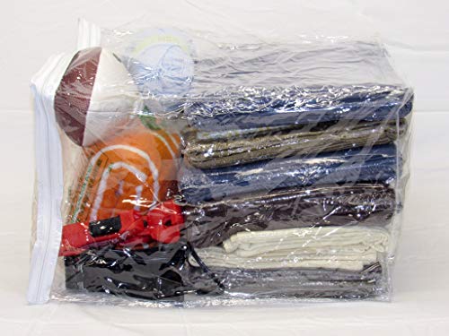 Clear Vinyl Zippered Storage Bags 15 x 18 x 12 Inch 10-Pack