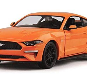 2018 Ford Mustang GT 5.0 Orange with Black Wheels 1/24 Diecast Model Car by Motormax 79352or