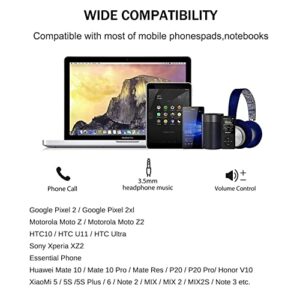 USB C to 3.5mm Pixel 2 Headphone Jack Adapter, Sartyee Nylon Braided DAC Chipset Type C to 3.5mm Audio Adapter USB C to 3.5mm with Realtek Noise Reduction Chip for Pixel 2/XL, HTC U11, Essential ph-1