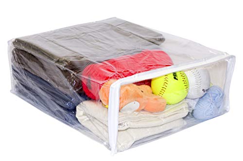 Clear Vinyl Zippered Storage Bags 15 x 18 x 6 Inch 10-Pack