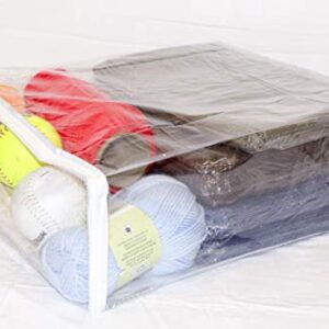 Clear Vinyl Zippered Storage Bags 15 x 18 x 6 Inch 10-Pack