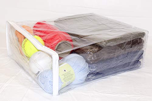 Clear Vinyl Zippered Storage Bags 15 x 18 x 6 Inch 10-Pack