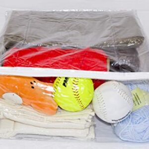 Clear Vinyl Zippered Storage Bags 15 x 18 x 6 Inch 10-Pack