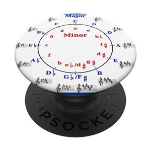 circle of fifths 5ths musical notes music accessory gift popsockets popgrip: swappable grip for phones & tablets