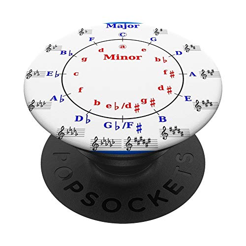 Circle of Fifths 5ths Musical Notes Music accessory gift PopSockets PopGrip: Swappable Grip for Phones & Tablets