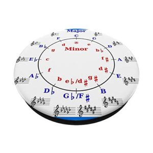 Circle of Fifths 5ths Musical Notes Music accessory gift PopSockets PopGrip: Swappable Grip for Phones & Tablets